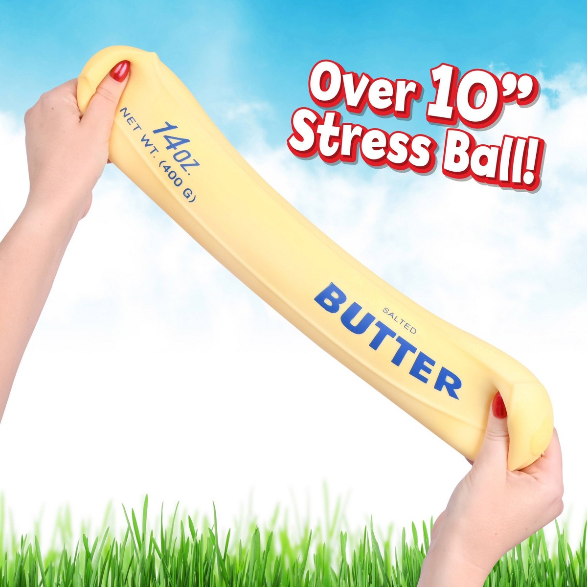 Squeeze Butter squishy stick being held