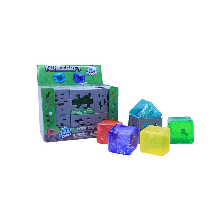 Minecraft Jelly Cube Squishy Stress Toy | Super Stretchy Sensory Fidget Cube