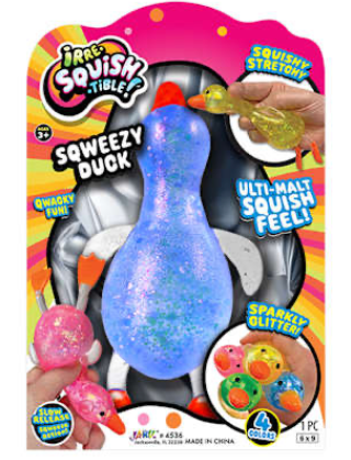 Irre-Squish-Tible!™ Sqweezy Duck Toy (Styles May Vary)
