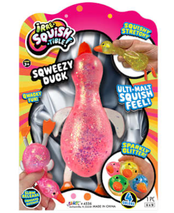 Irre-Squish-Tible!™ Sqweezy Duck Toy (Styles May Vary)